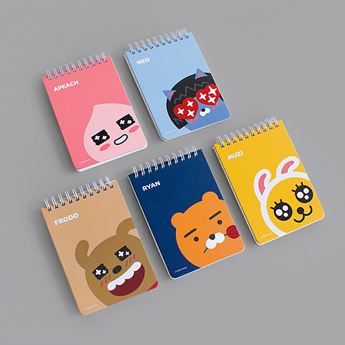 韩国funnyd可爱超萌线圈横线本线条本手拿便携记事本 迷你小本子