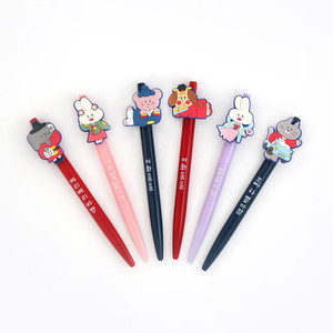 韩国romane 可爱黑色0.38mm中性笔 HelloKorea Gelpen