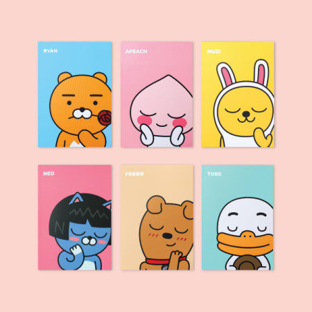 韩国文具funnyd 屁桃君可爱卡通横线课堂笔记本创意线条b6记事本