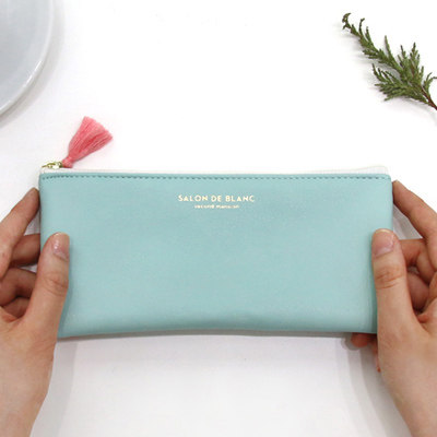 韩国中学生皮质流苏笔袋