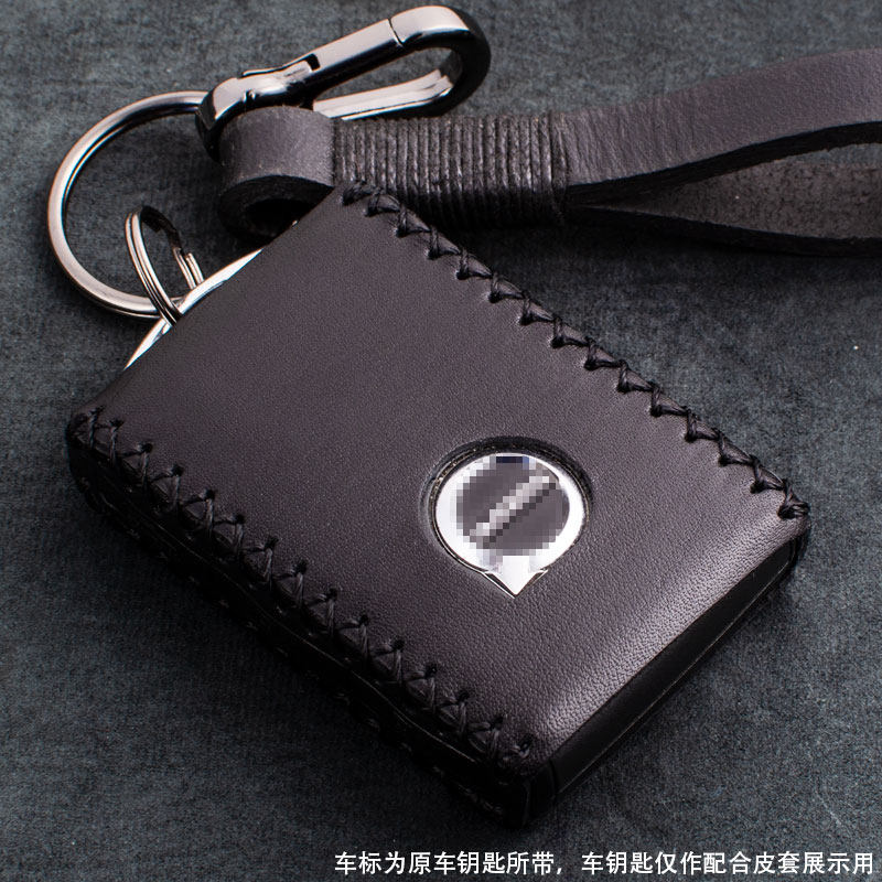 适用于沃尔沃XC60 V90 XC90 S90 19款XC40钥匙 真皮手工钥匙包套