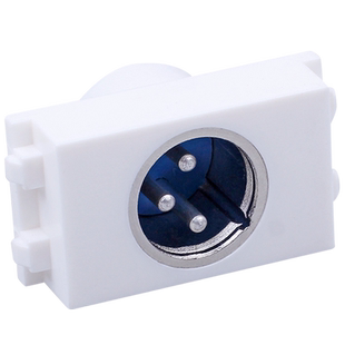 誉陆128型卡农模块 公插头 弱电模块 卡侬面板 焊接公头 话筒模块