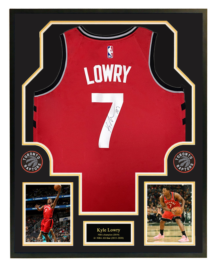 lowry凯尔洛瑞亲笔签名球衣 猛龙队时期 裱框 带证书 收藏