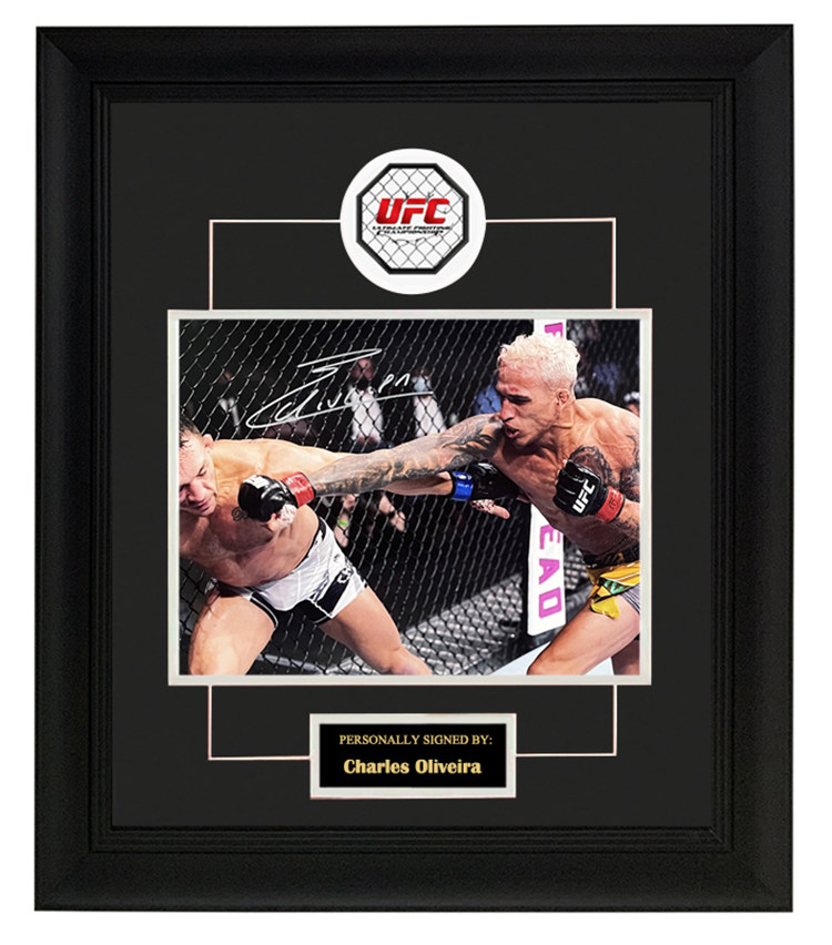 亲笔签名 照片裱框 含sa证书 巴西ufc 格斗查尔斯奥利维拉