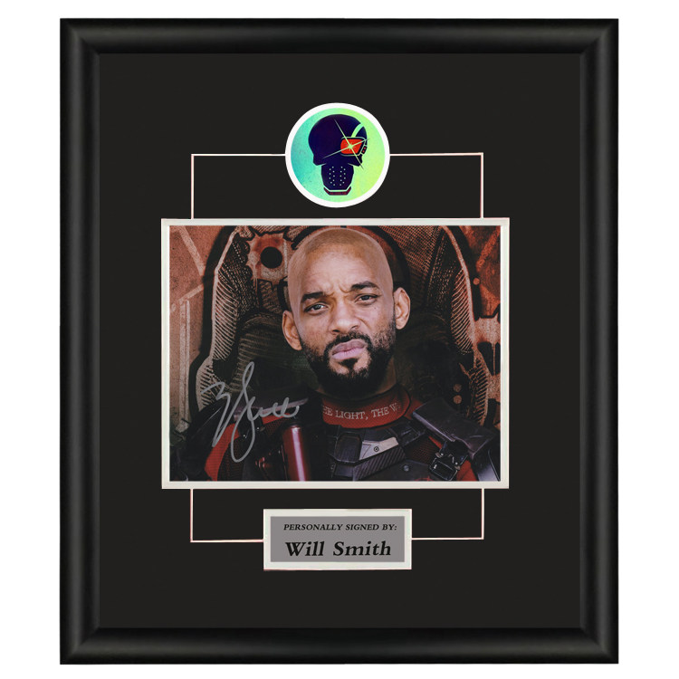 dc自杀小队死亡射手威尔史密斯亲笔签名照片 含证书裱框