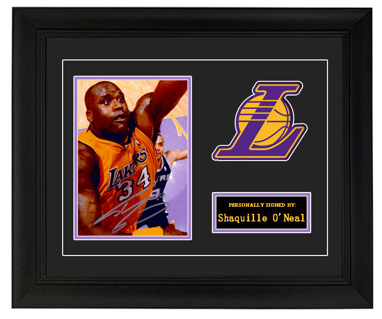 大鲨鱼 奥尼尔 亲笔签名照片 裱框 含sa证书 礼品收藏