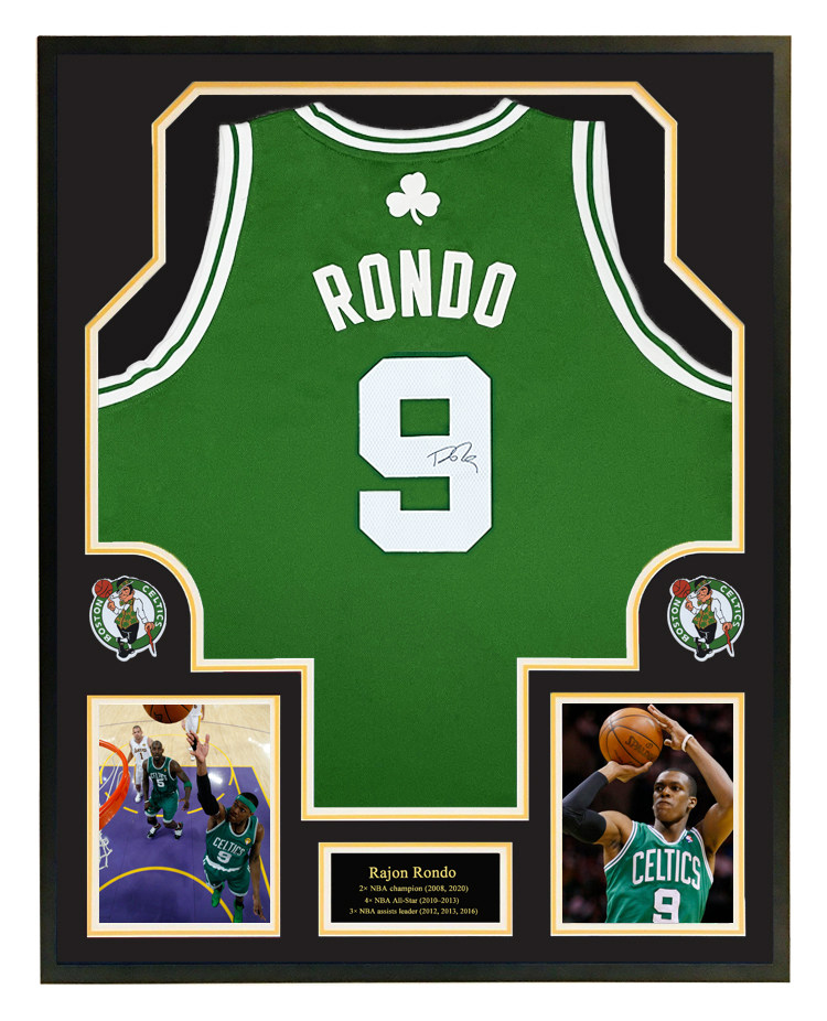 rondo隆多亲笔签名球衣 凯尔特人9号 装裱收藏 含证书