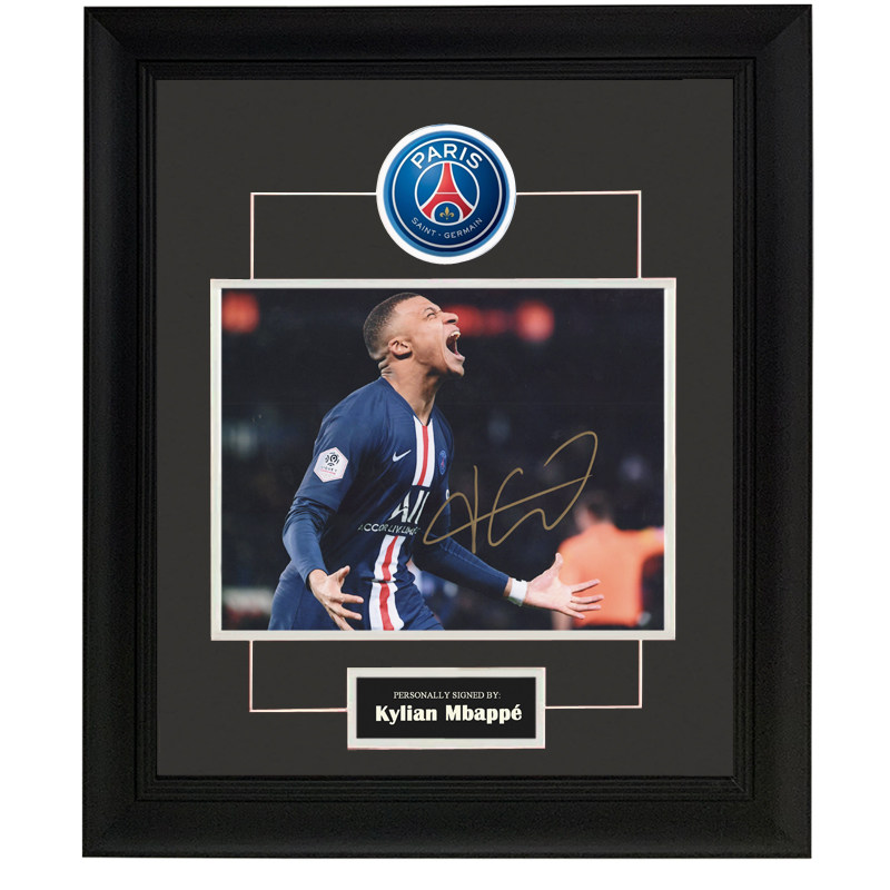 巴黎圣日耳曼 姆巴佩 mbappe 亲笔签名 照片裱框 含sa证书 psg