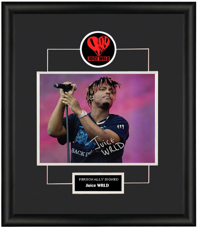 珍贵收藏 juice wrld 朱斯沃尔德 亲笔签名 照片裱框 含sa证书