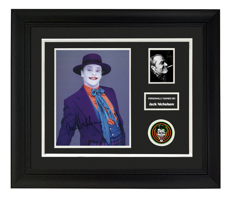 收藏 杰克尼科尔森 亲笔签名照片裱框 含sa证书 1989 小丑joker