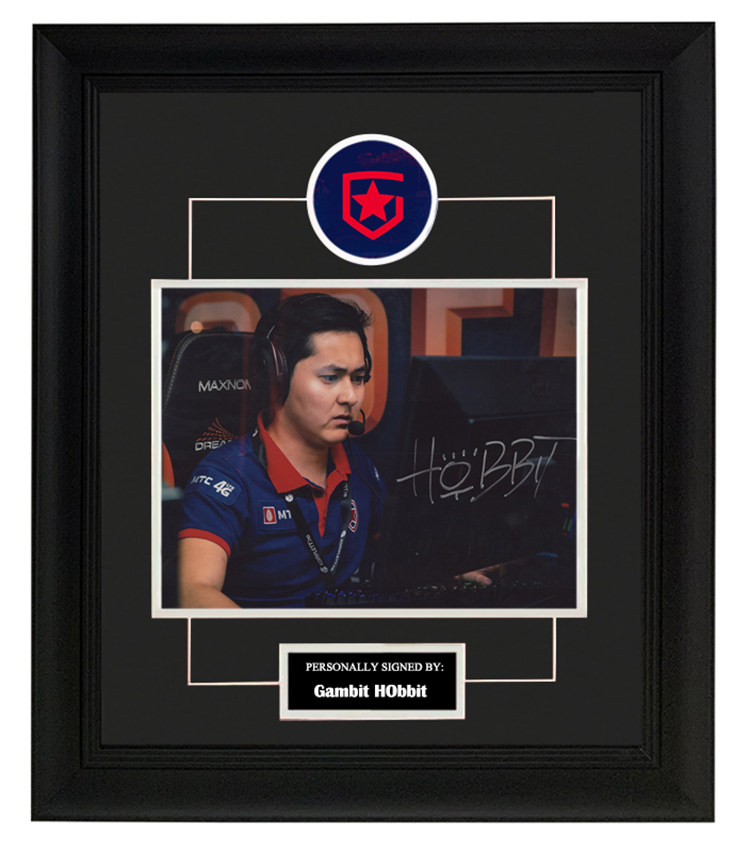 hobbit 霍师傅 csgo 亲笔签名 照片裱框 含sa证书 gambit红星