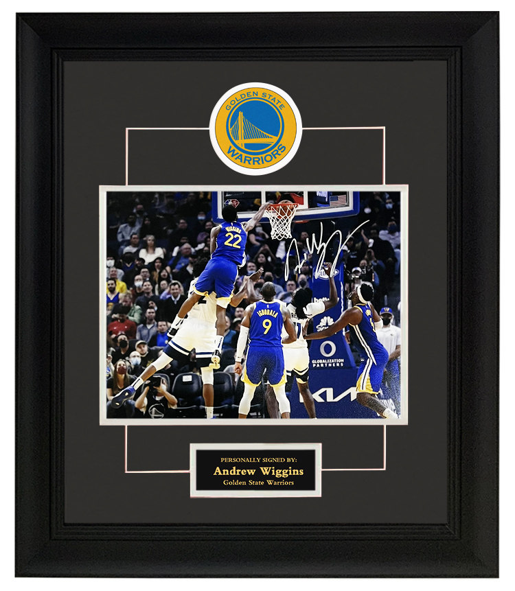 威金斯亲笔签名照片 勇士队22号维金斯 裱框 带证书 收藏