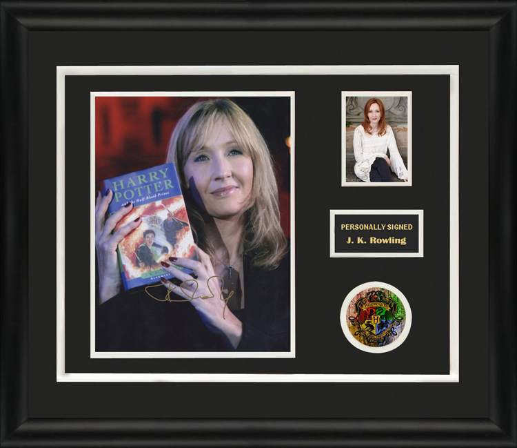 收藏 jk罗琳  亲笔签名 照片裱框 含sa证书 哈利波特作者