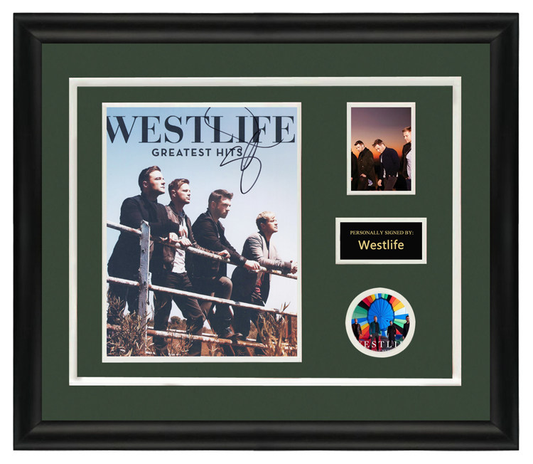 西城男孩 尚恩菲南 主唱 hello my love 亲笔签名照片 裱框 收藏含sa