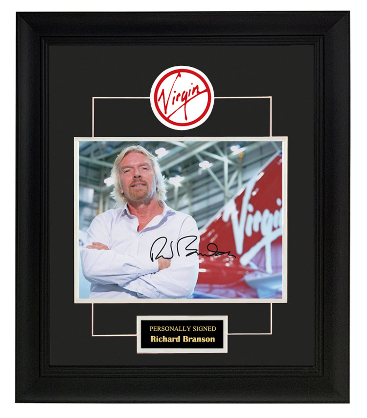 收藏 理查德布兰森 亲笔签名照片裱框 含sa证书 维珍virgin创始人