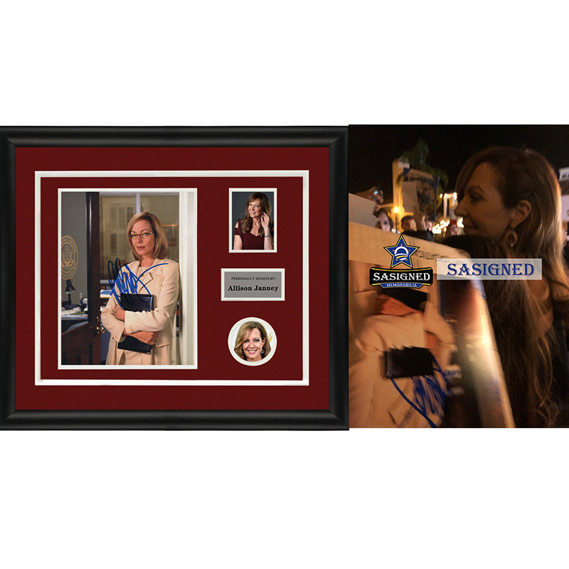 艾莉森珍妮allison janney 亲笔签名 照片裱框 含sa证书sa proof
