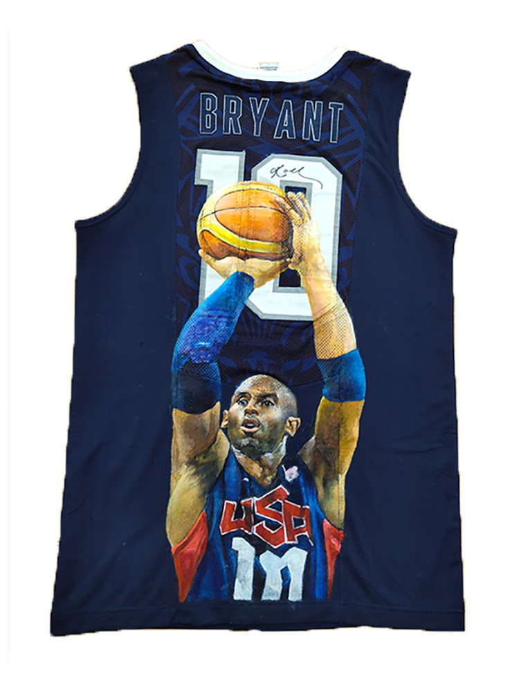 科比布莱恩特亲笔签名手绘科比版10号球衣篮球服 纪念收藏 含证书