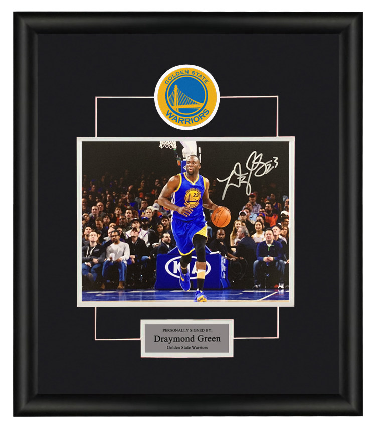 追梦 德雷蒙德格林签名照片 勇士队23号 裱框 带sa证书