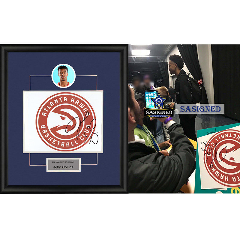 约翰柯林斯 john collins 亲笔签名照片裱框 含sa证书 sa proof