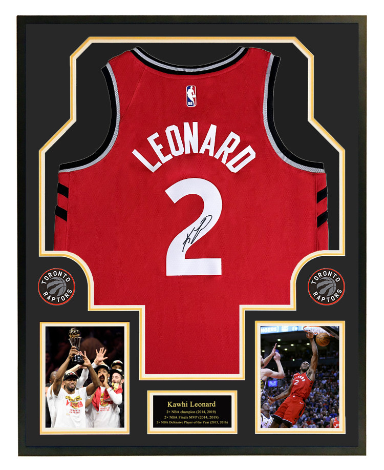 小卡 伦纳德亲笔签名球衣 猛龙队 裱框 带证书 珍藏