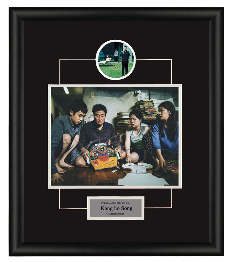 韩国电影寄生虫男主宋康昊亲笔签名照片裱框 含sa证书