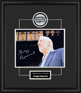 照片裱框 收藏 親筆簽名 含SA證書 格雷格波波維奇 NBA馬刺隊