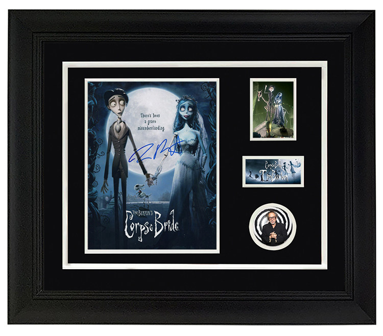 蒂姆伯顿 亲笔签名照片 僵尸新娘动画导演 裱框含sa证书 收藏