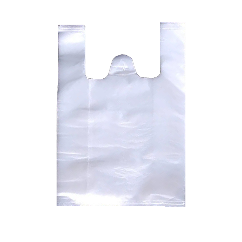 白色食品塑料袋外卖打包方便袋大小号背心手提胶袋一次性透明袋子