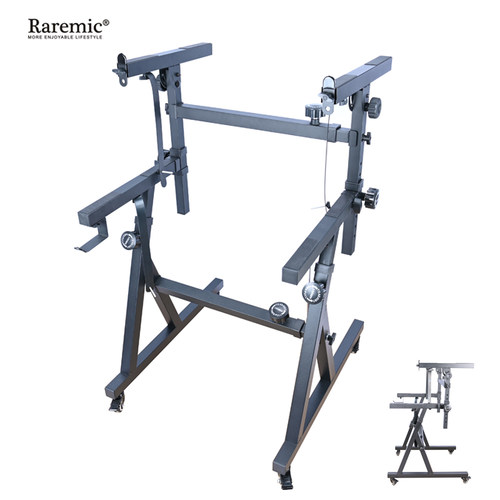 Raremic电子琴架双层加大滑轮