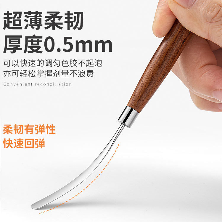 美甲原木调胶棒日系超薄指甲油胶调和晕染光疗胶搅拌棒店专用工具