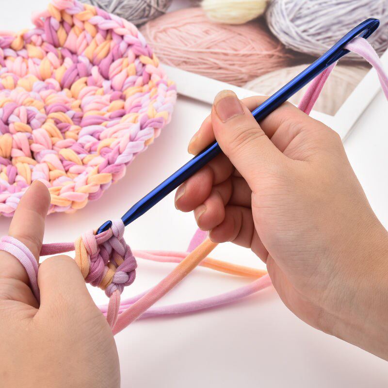 带孔钩针 丝带diy勾帽子 钩毛线编织毛衣钩子工具 把带孔
