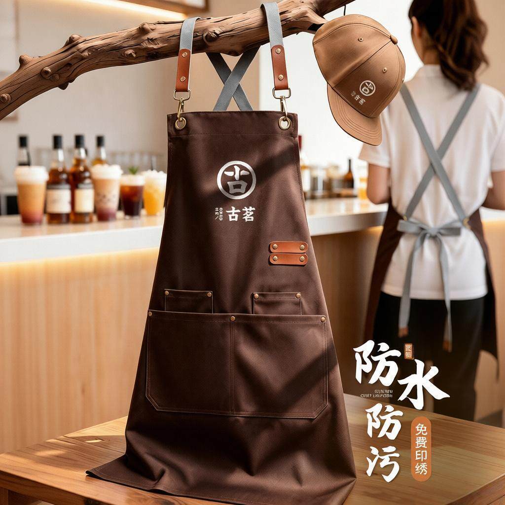围裙定制logo印字防泼水防污