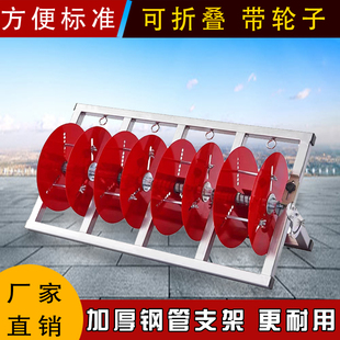 电线放线架带轮子可折叠钢管放线神器BV线三线多线家装线电工工具