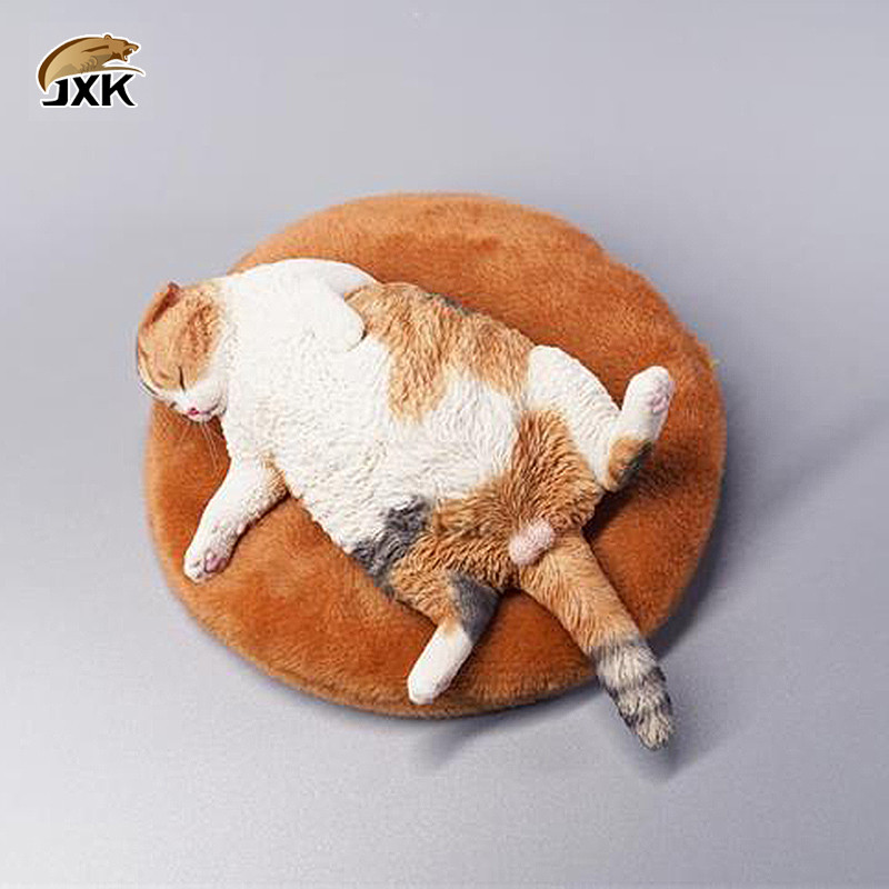 JXK官方正品1/6嗜睡猫仿真模型治愈系猫咪小摆件桌面装饰送礼收藏
