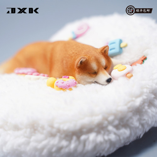 JXK趴睡柴犬治愈系小摆件