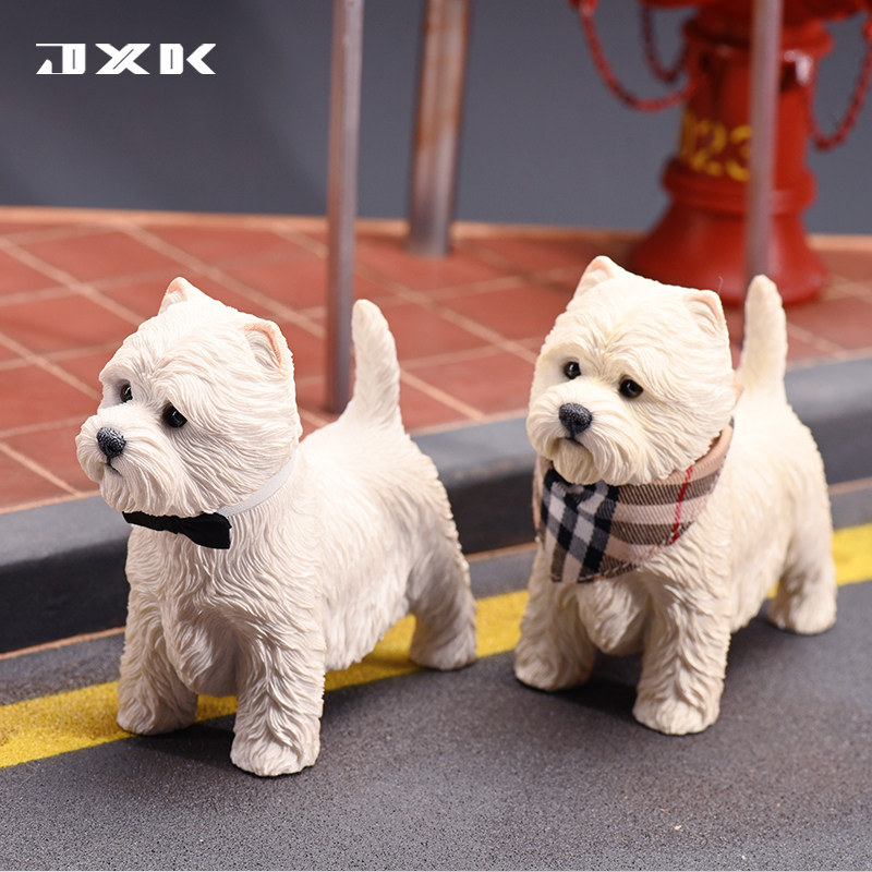JXK1/6比例西高地白梗犬模型