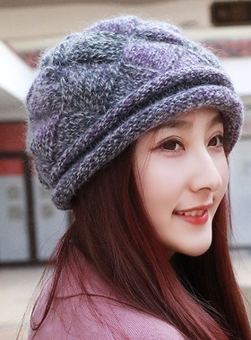 时尚保暖帽杏莲花包头帽女女版