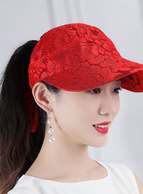 杏莲花鸭舌帽日常日系女春夏