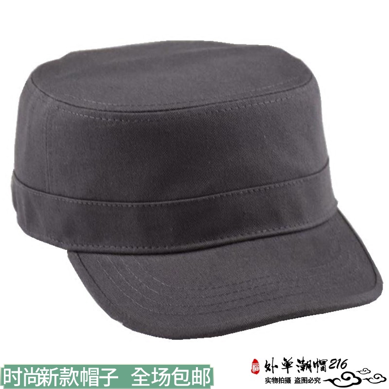 新男女大头围平顶帽 多色可调节鸭舌帽 坚挺不软塌有型遮阳帽子