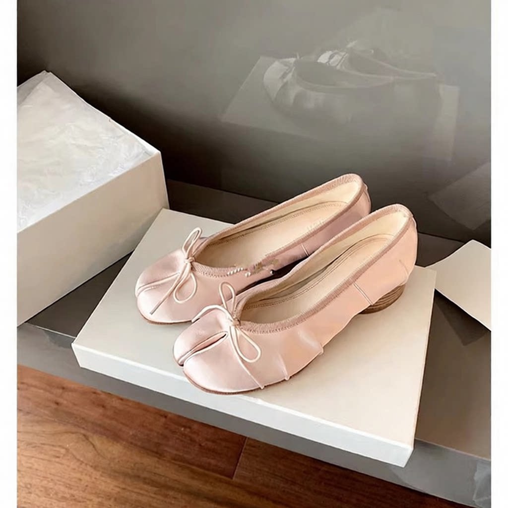 葡萄妈同款软塌塌tabi蝴蝶结真丝