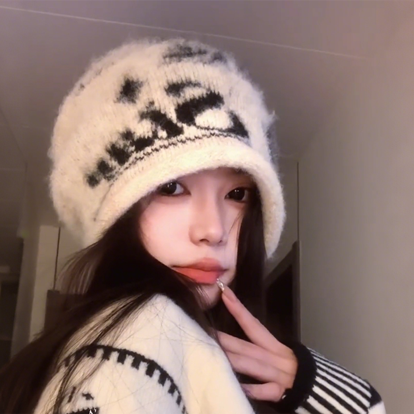 韩系卷边显脸小堆帽薄款