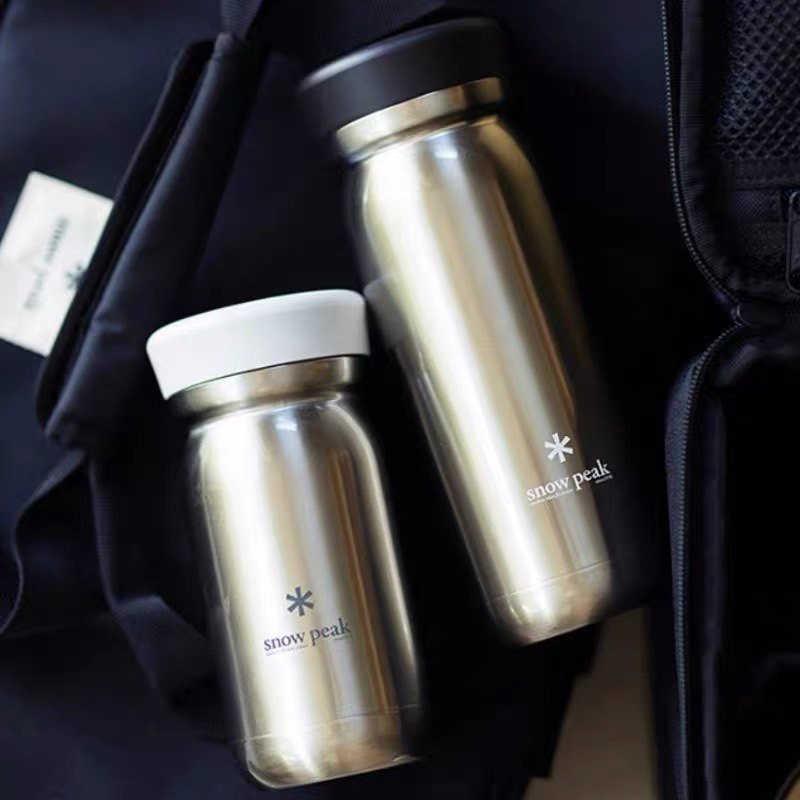 现货snowpeak进口不锈钢真空保温杯户外保温壶带盖大容量水杯