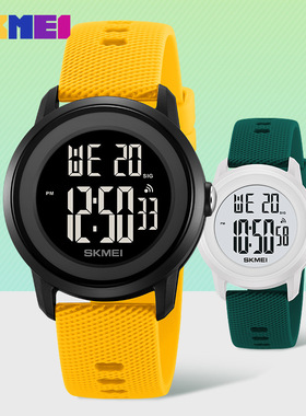 skmei时刻美儿童青少年学生数字运动硅胶带礼物彩色防水电子手表