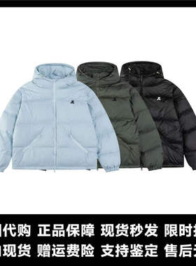 现货官方正品re­standrecreation浅奶蓝色白鸭绒羽绒服rr连帽外套