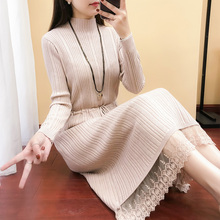 春秋装内搭2020新款连衣裙蕾丝毛衣1
