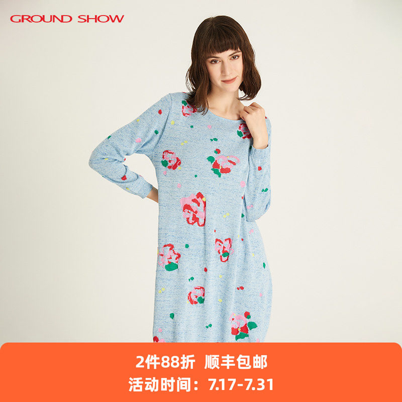 阁兰秀商场同款针织连衣裙女装