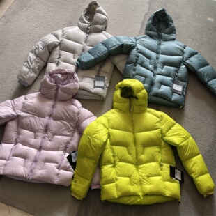 糕平替 200克充绒起高蓬松白鸭绒冬季男女款连帽 面包羽绒服外套