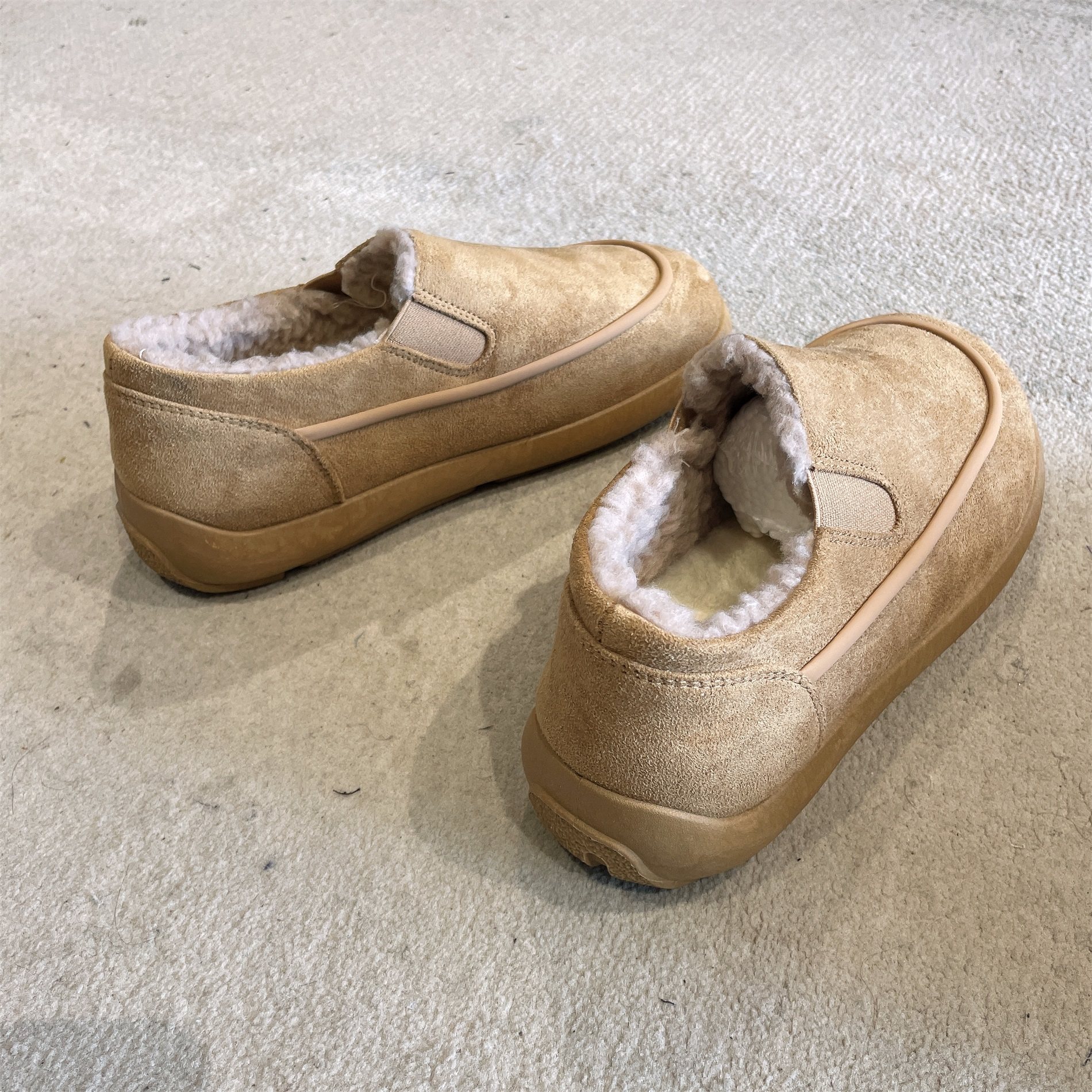 出口转内男士 加绒加厚 轻便舒适 冬季懒人一脚蹬 勃肯雪地棉鞋