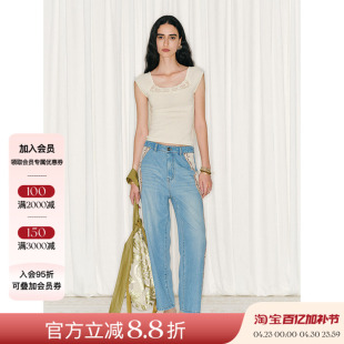 Palavas 26SS春夏新品 手工钩花针织T恤女简约修身百搭短款上衣
