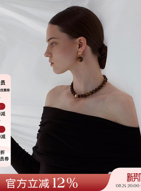 Tender Society Tensi系列虎眼石青金石项链女设计感时髦耳环